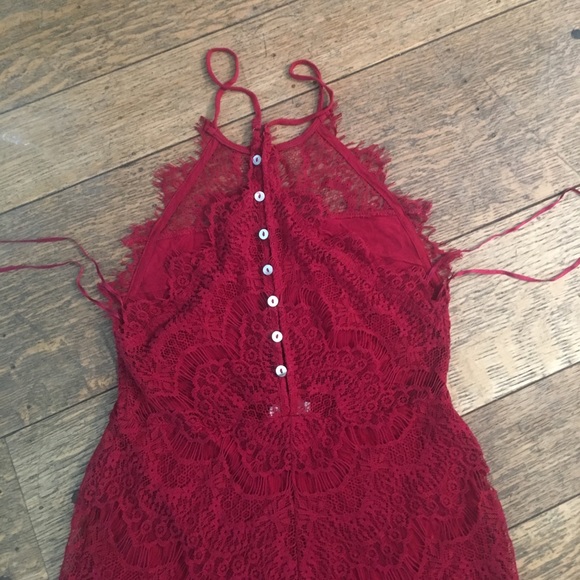 Free People Red Lace Bodycon Dress - Picture 6 of 6